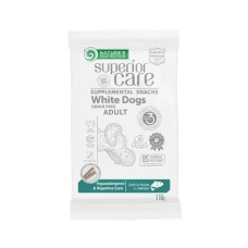 Nature's Protection Superior Care White Dogs Hypoallergenic & Digestive Care Беззернові ласощі з лососем для дорослих собак усіх порід