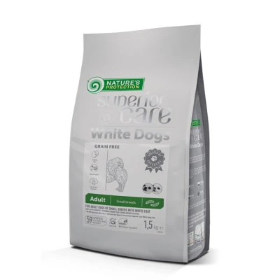 купити Nature's Protection Superior Care White Dogs Grain Free with Insect Adult Small Breeds Сухий беззерновий корм для дорослих собак малих порід з протеїном комах в Одеси
