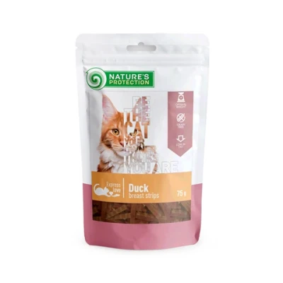 купить Nature's Protection, Snacks For Cats, Duck Breast Strips Лакомство для кошек, полоски из утиной грудки в Одессы