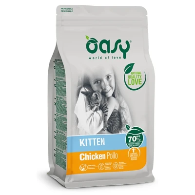 купити OASY LIFESTAGE Kitten - Сухий корм з куркою для кошенят віком від 1 до 12 місяців та вагітних і годуючих кішок в Одеси