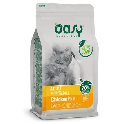 купити OASY LIFESTAGE Adult Hairball - Сухий корм з куркою для дорослих котів для виведення шерсті в Одеси
