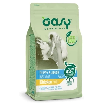 купити OASY LIFESTAGE Puppy & Junior Medium - Сухий корм з куркою для цуценят середніх порід в Одеси