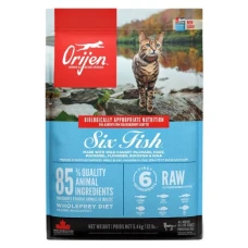 ORIJEN SIX FISH корм з 6 видами риби для котів усіх порід та всіх стадій життя