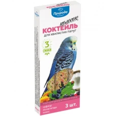 КОКТЕЙЛЬ. КОЛОСОК «САФЛОР. ЛІСОВІ ЯГОДИ. КОКОС» для хвилястих папуг 90 гр