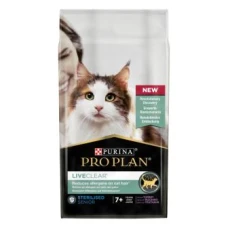 Pro Plan LiveClear  Sterilised 7+ Turkey сухий корм для зменшення алергенів на шерсті котів старше 7 років, індичка