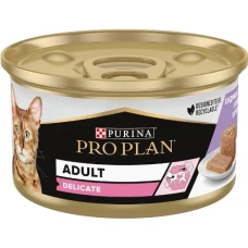 PRO PLAN Delicate для котів з чутливим травленням, паштет з індичкою, ж/б, 85г