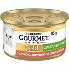 Gourmet Gold (Гурме Голд) Шматочки в паштеті з качкою, морквою та шпинатом