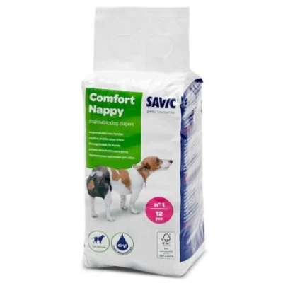 купити Savic Comfort Nappy САВІК КОМФОРТ Наппі памперси для собак, 12шт в Одеси