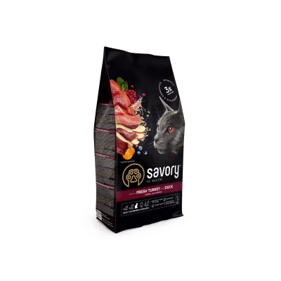 купити Savory Adult Cat Steril Fresh Turkey and Duck для стерилізованих котів з індичкою та качкою в Одеси