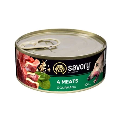 купить Savory с четырьмя видами мяса влажный корм для взрослых собак в Одессы