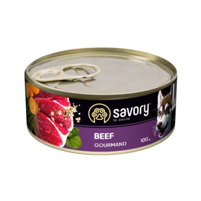 купить Savory с говядиной влажный корм для взрослых собак с говядиной в Одессы