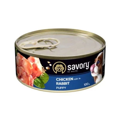 купити Savory з кроликом та куркою вологий корм для цуценят в Одеси