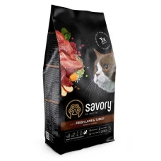 Savory Adult Cat Sensitive Digestion Fresh Lamb and Turkey для котів з чутливим травленням зі свіжим ягням та індичкою