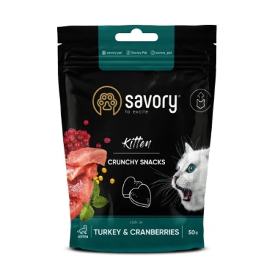 купить Savory хрустящее лакомство для здорового роста котят, индейка с клюквой в Одессы