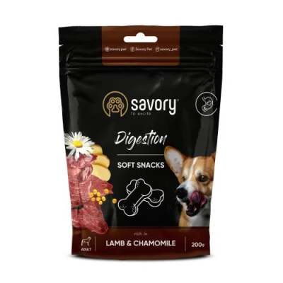 купить Savory Мягкие лакомства для улучшения пищеварения собак, ягненок и ромашка в Одессы