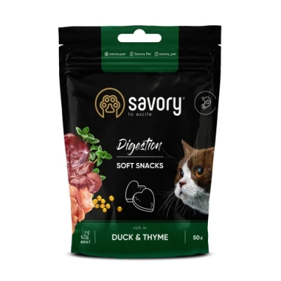 купить Savory мягкое лакомство улучшения пищеварения кошек, утка с тимьяном в Одессы