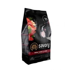 Savory для собак малых пород со свежим мясом индейки и ягнятиной сухой корм