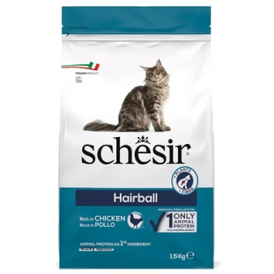 купити Schesir Cat Hairball сухий монопротеїновий корм для котів з довгою шерстю в Одеси
