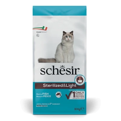 купити Schesir Cat Sterilized & Light сухий монопротеїновий корм для стерилізованих котів, для котів схильних до повноти в Одеси