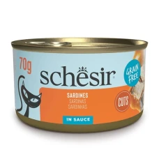 Schesir Grill Sardines ШЕЗИР САРДИНА в соусе консервы беззерновые для кошек, банка