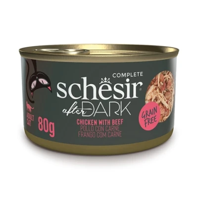 купити Schesir After Dark Chicken With Beef ШЕЗІР КУРКА З ЯЛОВИЧИНОЮ в бульйоні натуральні консерви для котів, банка в Одеси