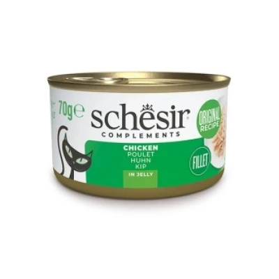 купити Schesir Chicken Fillets ШЕЗІР КУРЯЧЕ ФІЛЕ в желе для котів, банка в Одеси
