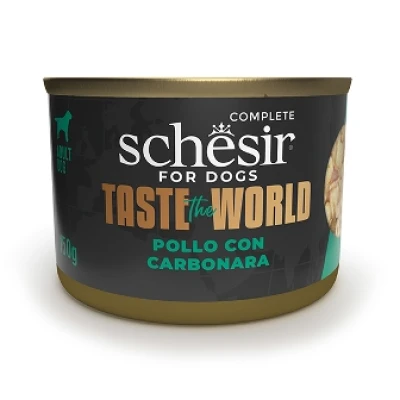 купить Schesir Taste the World Chicken with Carbonara ШЕЗИР КУРИЦА С КАРБОНАРОЙ в бульоне для собак, банка в Одессы