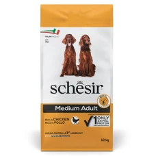 Schesir Dog Medium Adult Chicken сухий монопротеїновий корм для собак середніх порід