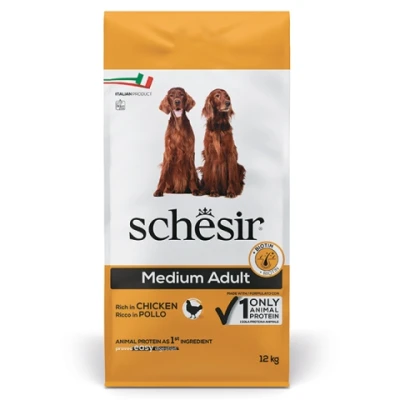 купити Schesir Dog Medium Adult Chicken сухий монопротеїновий корм для собак середніх порід в Одеси