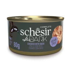 Schesir After Dark Chicken With Duck ШЕЗІР КУРКА З КАЧКОЮ в бульйоні натуральні консерви для котів, банка