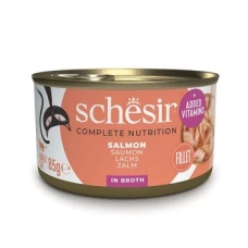Schesir Salmon ШЕЗІР ЛОСОСЬ в бульйоні для котів, банка