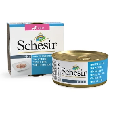 купить Schesir ТУНЕЦ С АЛОЭ (Tuna Aloe Puppy) консервы для щенков, банка в Одессы