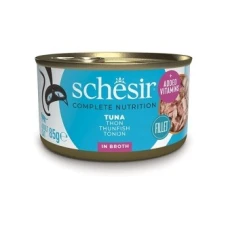 Schesir Tuna ШЕЗИР ТУНЕЦ в бульоне для кошек, банка