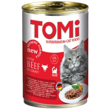 TOMi Beef in Gravy вологий корм для кішок з яловичиною у соусі