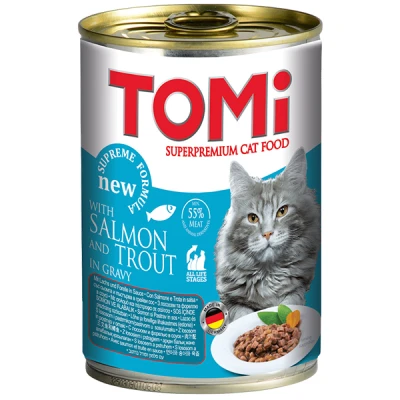купити TOMi Salmon and Trout in Gravy вологий корм для кішок з лососем та фореллю в соусі в Одеси