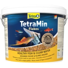 Tetra Min Flakes для тропічних акваріумних рибок в пластівцях 10 л/2,1 кг