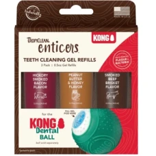 TropiClean Набір гелів з різними смаками Enticers для кульки Kong, Для собак, 3 х 14,8 мл