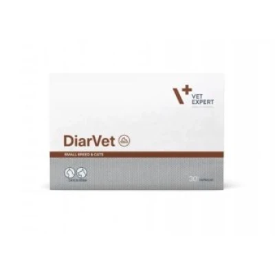 купити VetExpert DiarVet Small breed & cats для усунення симптомів гострої діареї у кішок і собак малих порід (30 капс.) в Одеси