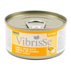 VIBRISSE консерви для котів тунець з курячою шинкою, 70г