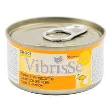  Vibrisse JELLY консерви для котів тунець і куряча шинка в желе, 70г