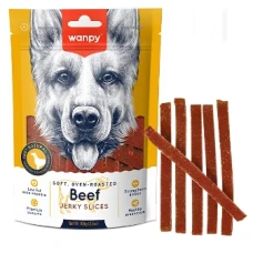 Wanpy Soft Beef Jerky Slices ВАНПИ Вяленая говядина с уткой СЛАЙСЫ лакомство для собак