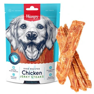 купити Wanpy Chicken Jerky Steaks ВАНПІ ФІЛЕ КУРИНЕ В'ЯЛЕНЕ СМУЖКИ ласощі для собак в Одеси