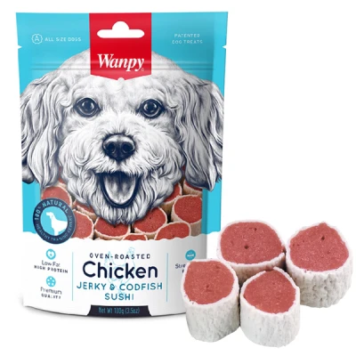купити Wanpy Chicken Jerky & Codfish Sushi ВАНПІ СУШІ З КУРКОЮ І ТРІСКОЮ ласощі для собак в Одеси