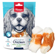 Wanpy Chicken Jerky & Rawhide Wraps Ванпі кістка з в'яленою куркою ласощі для собак