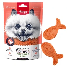 Wanpy Salmon Fish Shape Bites ВАНПИ КУСОЧКИ ЛОСОСЯ лакомство для собак 