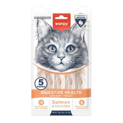 купить Wanpy Functional Creamy Lickable Treat Digestive Health ВАНПИ ЗДОРОВОЕ ПИЩЕВАРЕНИЕ функциональное жидкое лакомство для кошек с чувствительным пищеварением в Одессы