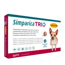 Simparica Trio (Сімпаріка Тріо) таблетки від бліх, кліщів та гельмінтів для собак, ціна вказана за 1 таблетку