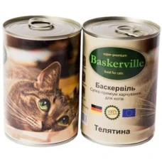 Baskerville (Баскервіль) вологий корм для котів зі смаком телятини 