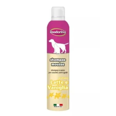 купити Inodorina Shampoo Mousse Lat Van - Інодорина Шампунь-мус з екстрактом ванілі та молока для котів, собак та цуценят в Одеси