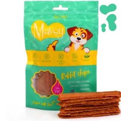 купити Mavsy-Dried Rabbit Chip - Дієтичні чіпси з кролика для собак з чутливим травленням в Одеси